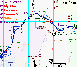 Map of north central Nevada