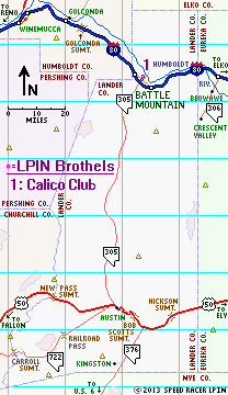 Map of Lander County, NV