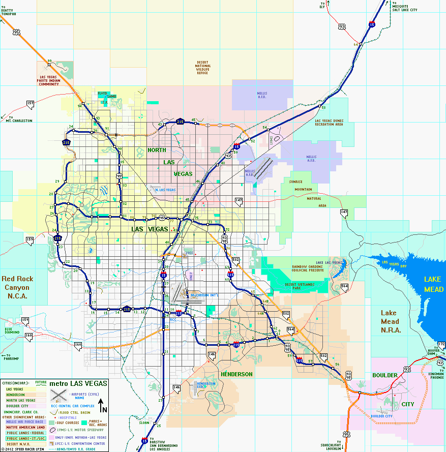 Las Vegas metro area map